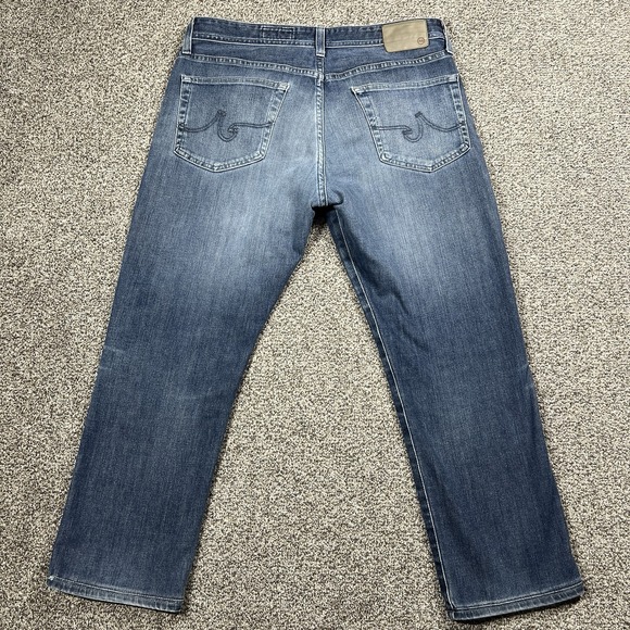 Adriano Goldschmied Jeans Mens 36x28* Blue Everett Slim Straight Stretch Denim - Picture 2 of 12